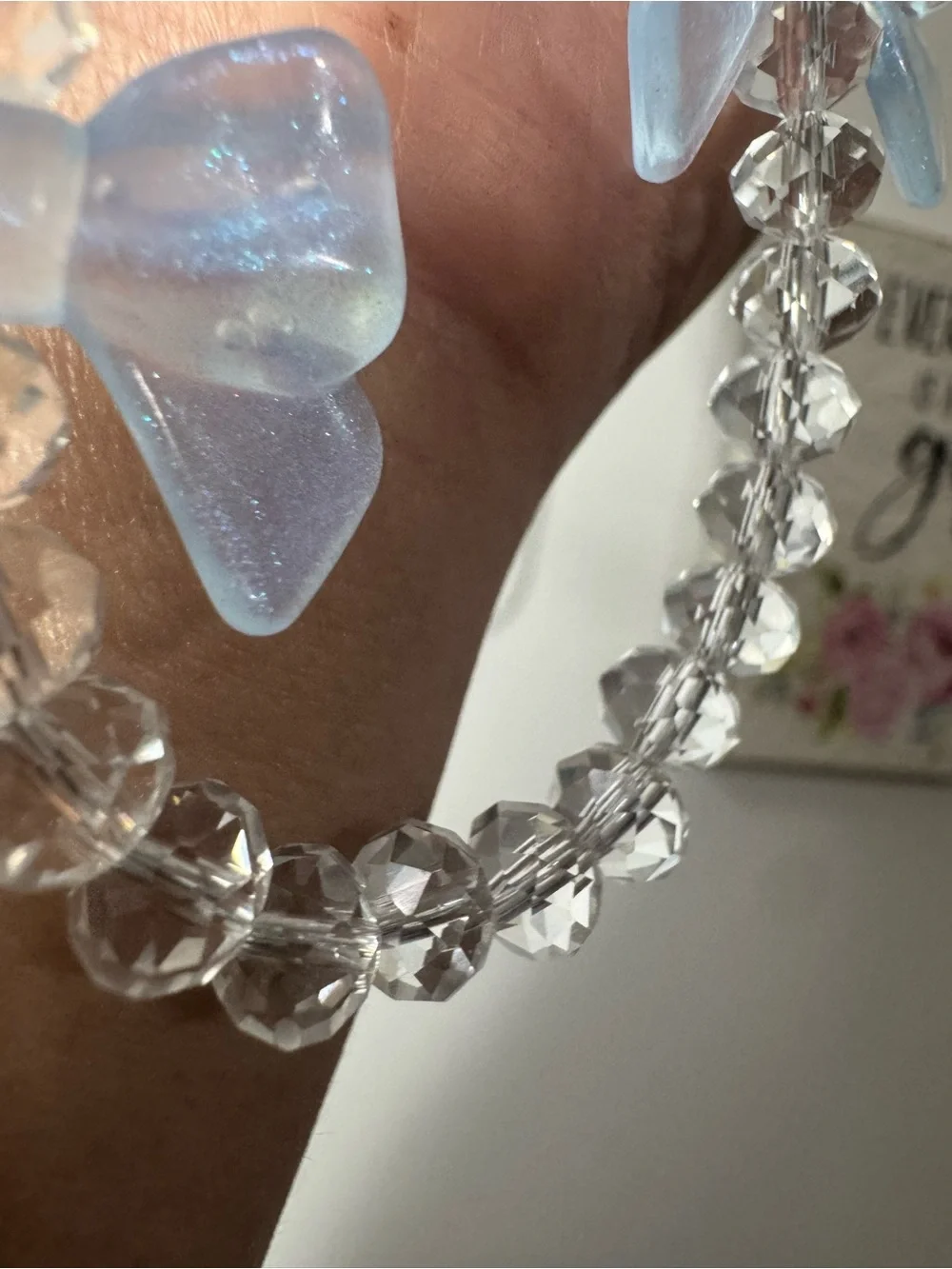 Bling Bling Crystal with Blue Bow Phone/Key/Bag Chain #P1099